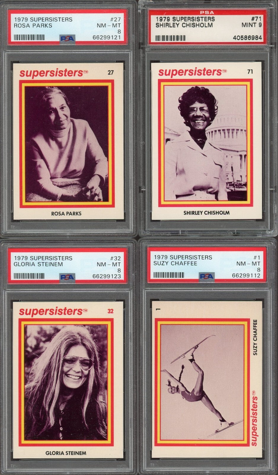 1979 Super Sisters Cards Complete Set (1 72) w/ 24 PSA Graded ALL 8s and 9s0