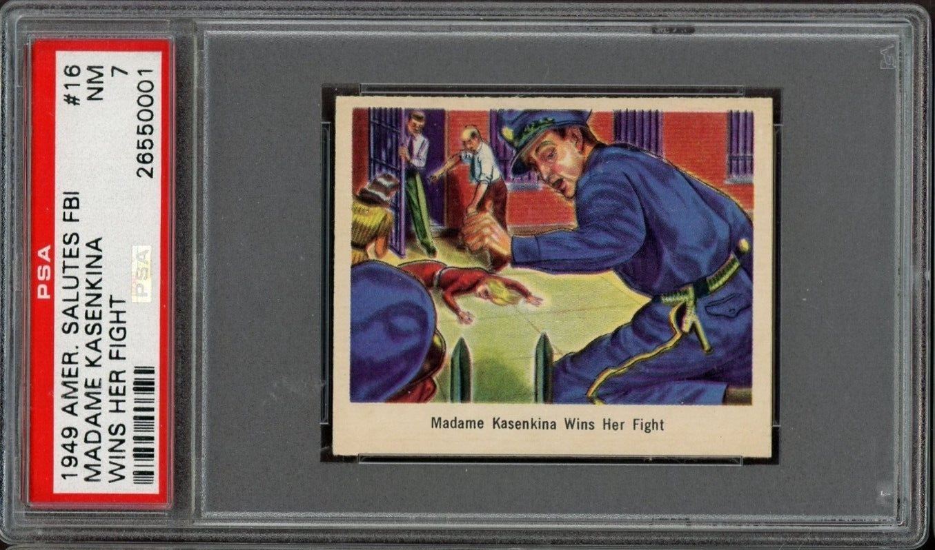 1949 BOWMAN America Salutes the FBI #16 Madame Kasenkina (PSA 7 NM)0