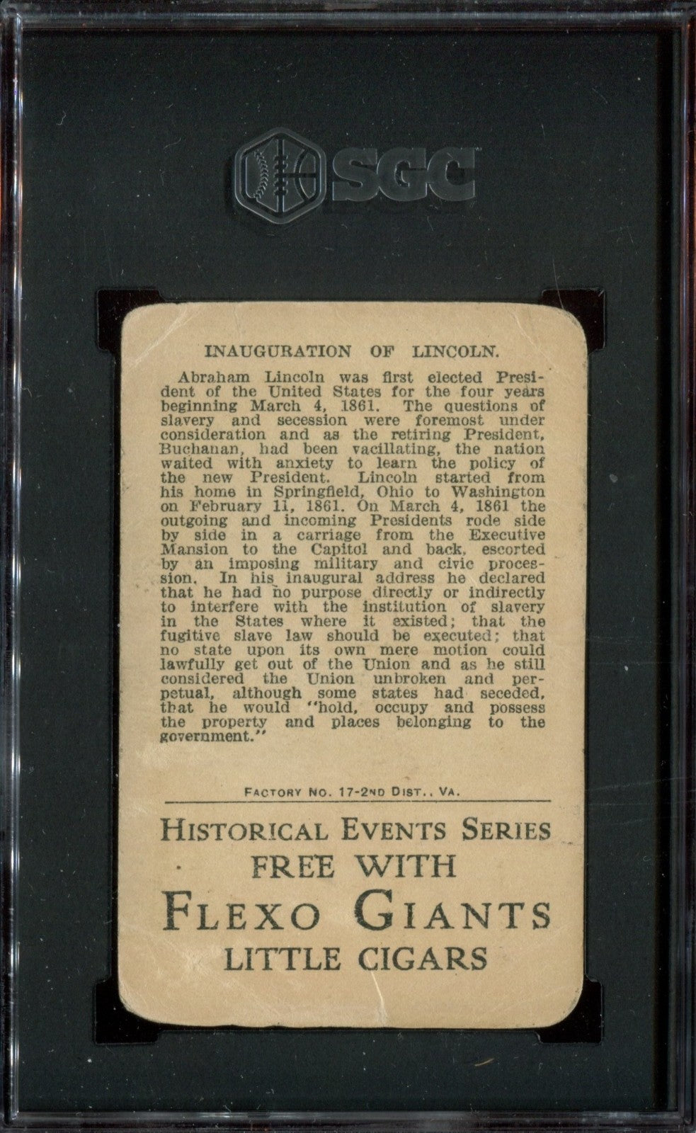 1910 T70 Inauguration of Lincoln Historical Events (PSA 2 GD) Flexo Giants1