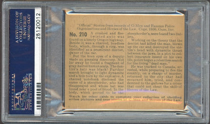 1936 Gum G Men & Heroes of the Law Gum #210 Living Dead Man (PSA 5 EX)1