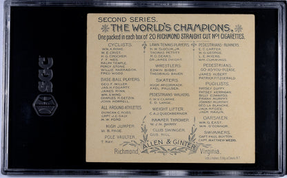 Set of (8) 1888 N43 Allen & Ginter World Champions CYCLISTS (SGC GRADED) 4.6256