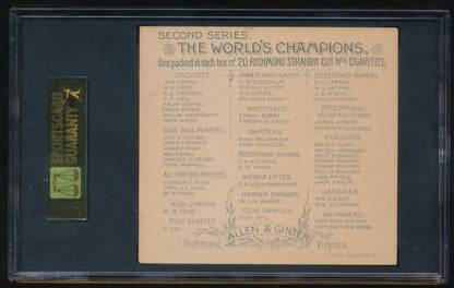 1889 N43 Allen & Ginter World Champions (SCG 2.5 G+) Walker E.D. LANGE1