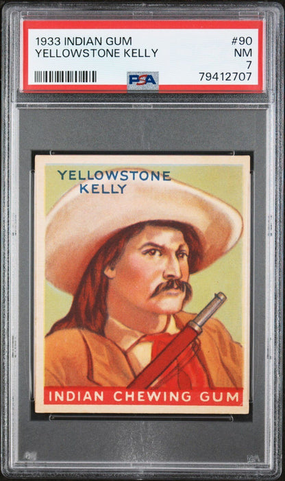 1933 Yellowstone Kelly Indian Gum #90 of 192 (PSA 7 NM) Low Pop!0