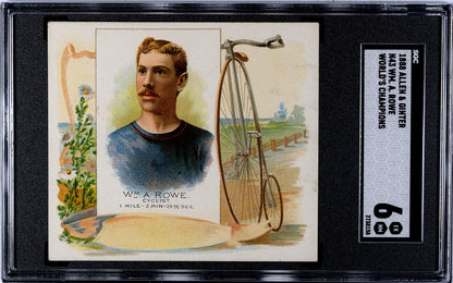 Set of (8) 1888 N43 Allen & Ginter World Champions CYCLISTS (SGC GRADED) 4.62513