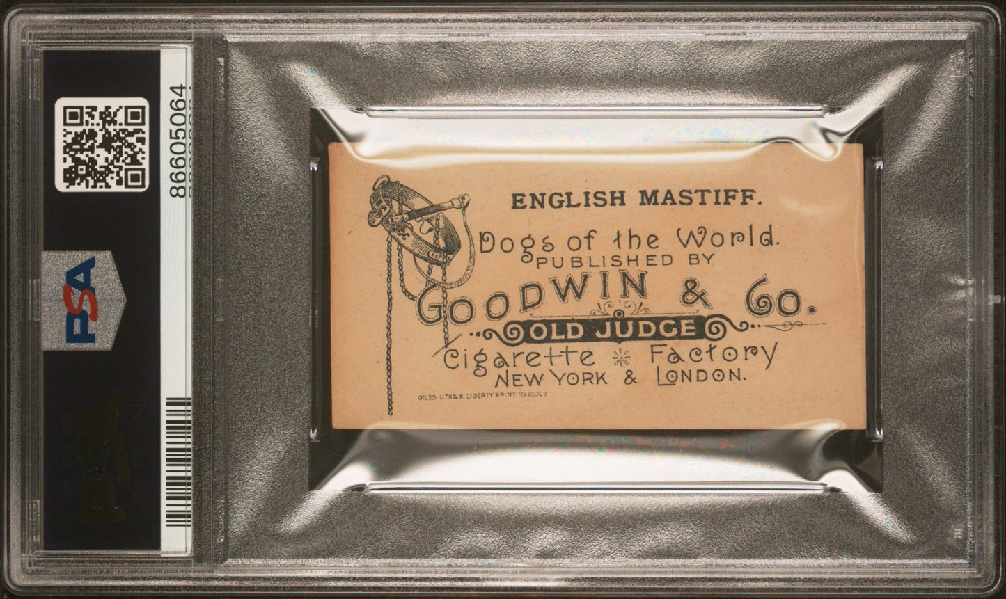 1890 N163 Goodwin & Co OLD JUDGE Dogs of the World (PSA 4 VG/EX) English Mastiff1