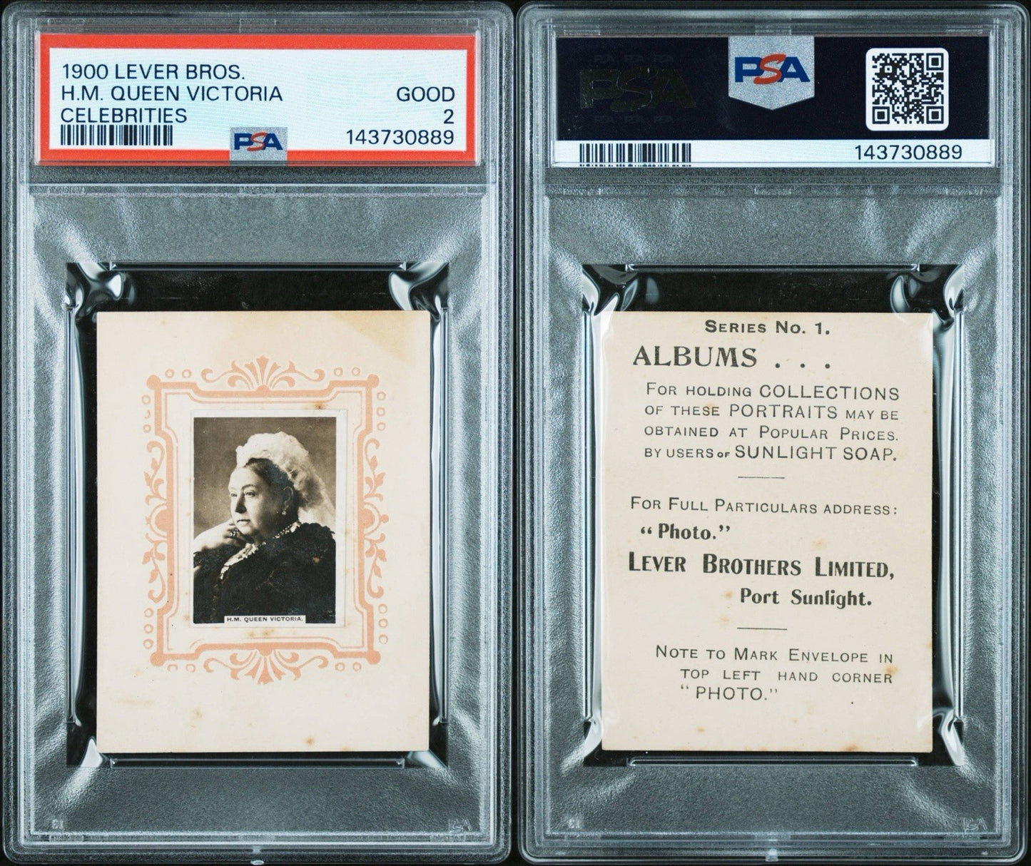 1900 Lever Bros. Celebrities Portraits (PSA 2 GD) Queen Victoria2