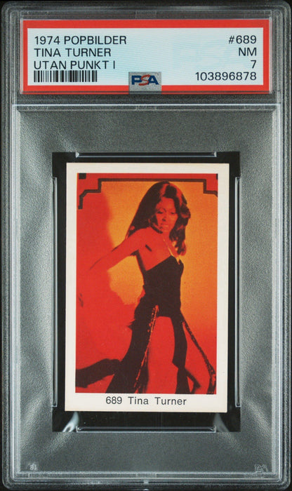 1974 Popbilder Swedish Card #689 TINA TURNER (PSA 7 NM)0