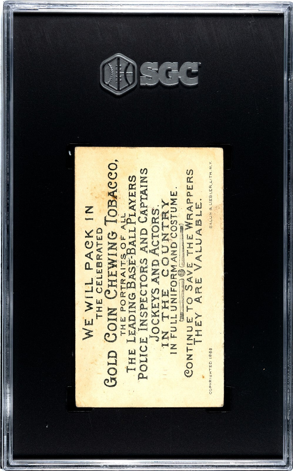 1888 Buchner N284 Police Inspectors Captains (SGC 3 VG) Capt. Thomas Reilly1