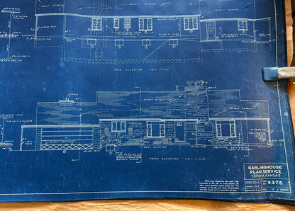 1955 Garlinghouse Service Plans #6375 6 Pgs. Blueprints Modern MidCentury Home2