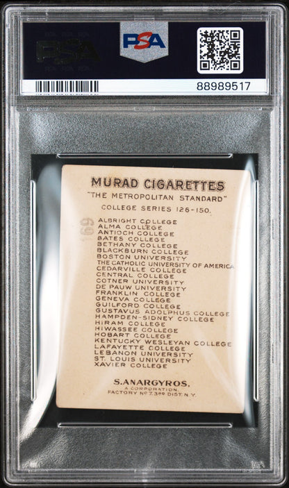 1909 T51 MURAD COLLEGE SERIES Bethany College (PSA 3 VG) Baseball1