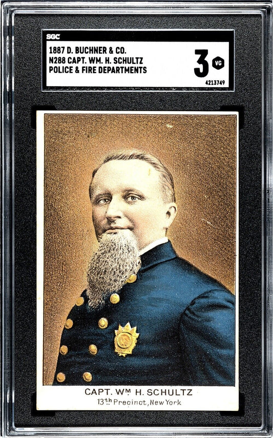 1888 Buchner N288 Police Inspectors Captains & Fire Chiefs (SGC 3 VG) Wm Schultz