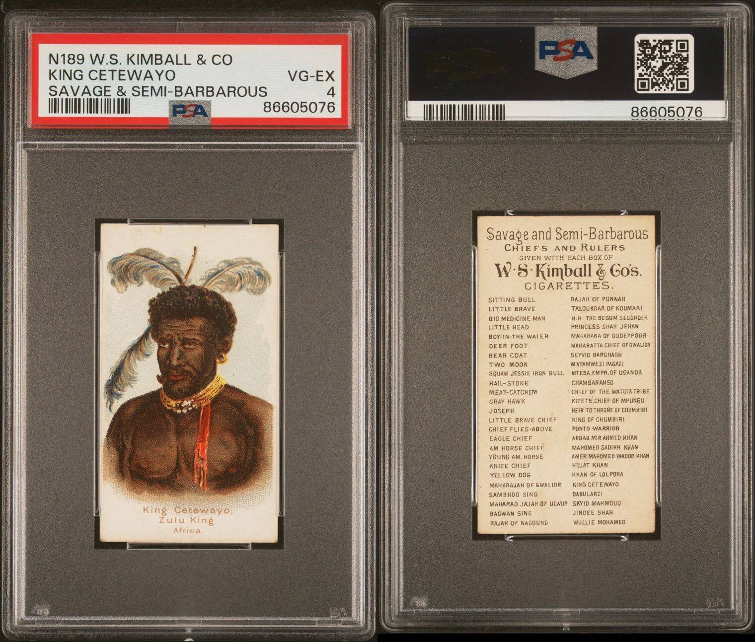 1889 N189 Kimball Savage & Chiefs Rulers (PSA 4 VGEX) King Cetewayo2