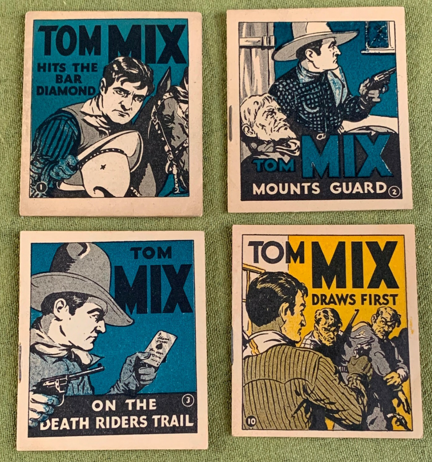 Collection (12) TOM MIX 1934 Gum Booklets ADVENTURE STORIES National Chicle EX+0