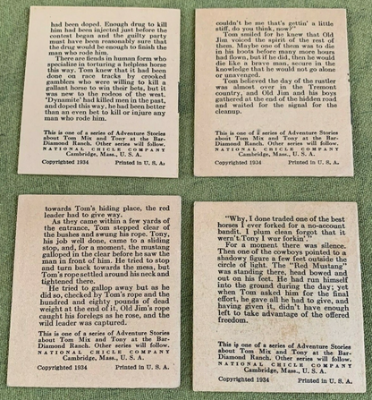 Collection (12) TOM MIX 1934 Gum Booklets ADVENTURE STORIES National Chicle EX+7