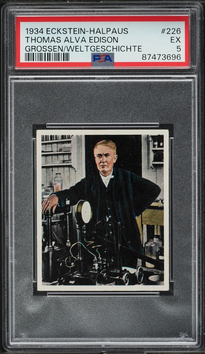 1934 Eckstein Halpaus #226 Thomas Alva Edison (PSA 5 EX) Inventor0