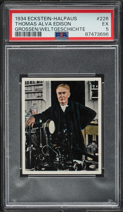 1934 Eckstein Halpaus #226 Thomas Alva Edison (PSA 5 EX) Inventor0