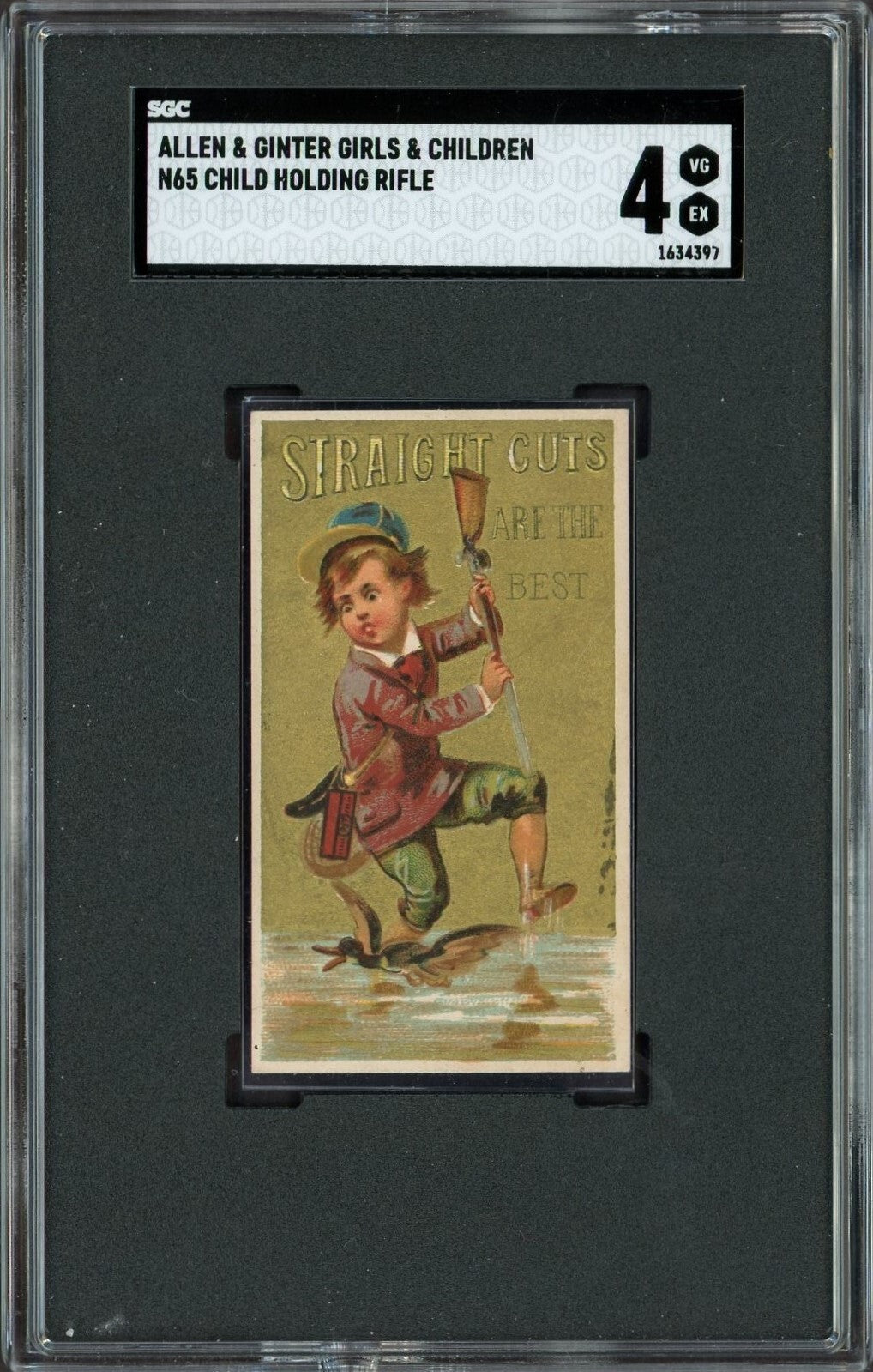 1886 N65 Allen & Ginter Girls & Children (SGC 4 VG/EX) Child Holding Rifle0