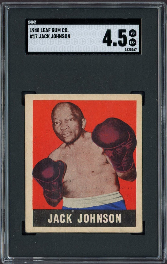 1948 Leaf Knock Out Bubble Gum Boxing #17 JACK JOHNSON (SGC 4.5 VG/EX+)0