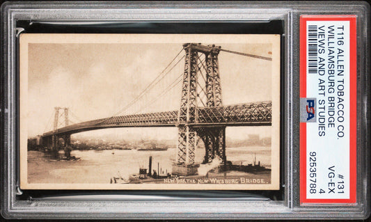 1903 T116 Allen Tobacco Telonette #131 New York, Williamsburg Bridge PSA 4 VG/EX0