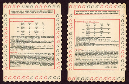 Lot of 10 Lucky Strike Cigarettes Bridge Hands CARDS Excellent Cond.5