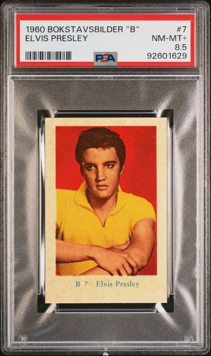 1960 Bokstavsbilder "B" Elvis Presley Card #7 (PSA 8.5 NM MT+) Pop 10