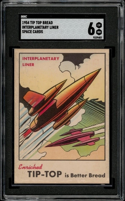 1954 Tip Top Space Cards Interplanetary Liner (SGC 6 EX/MT)0
