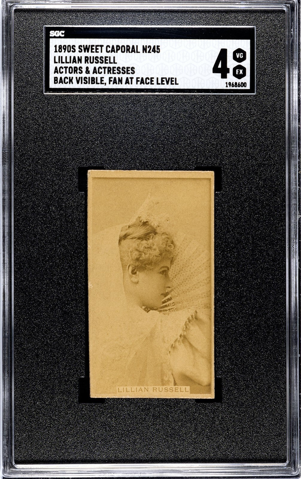1890 N245 Sweet Caporal Actors & Actresses (SGC 4 VG/EX) Lillian Russell0