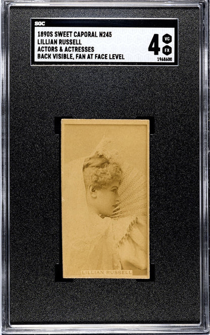 1890 N245 Sweet Caporal Actors & Actresses (SGC 4 VG/EX) Lillian Russell0