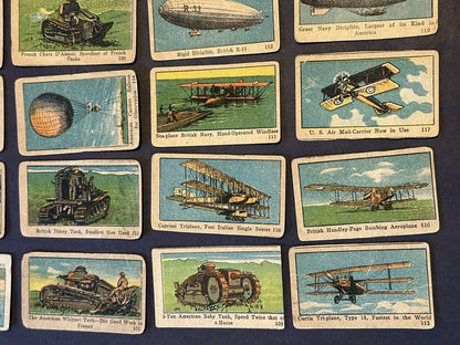 LOT (35) 1920's W545 Mayfair Novelty WW1 Leaders & Insignia Strip Cards