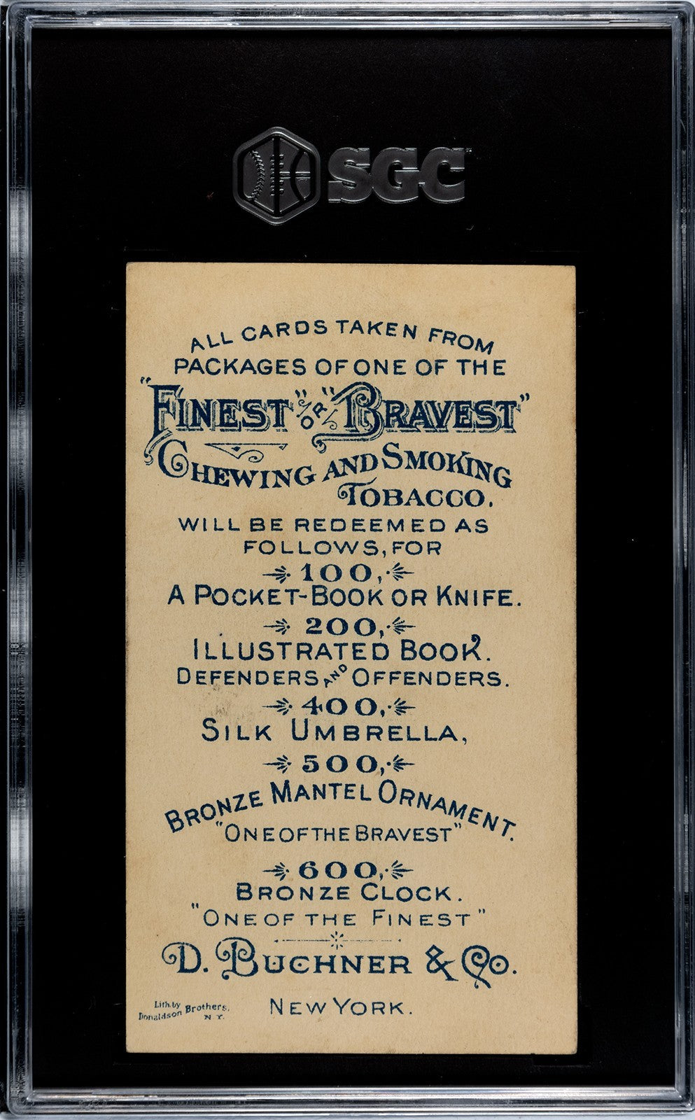 1888 N285 D. Buchner & Co. Morning Glory Maidens "OCTOBER" (SGC 5 EX) RARE1
