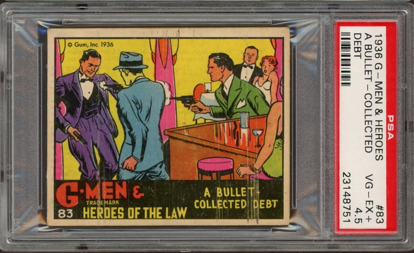 1936 G-Men & Heroes #83 A Bullet-Collected Debt (PSA 4.5 VG/EX+) Rare Number0