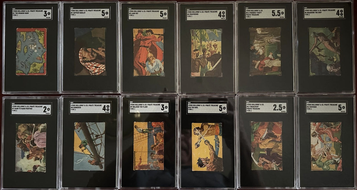 1930s Holloway's R110 "Pirate Treasure" Cards Complete set (48) SGC-Graded3