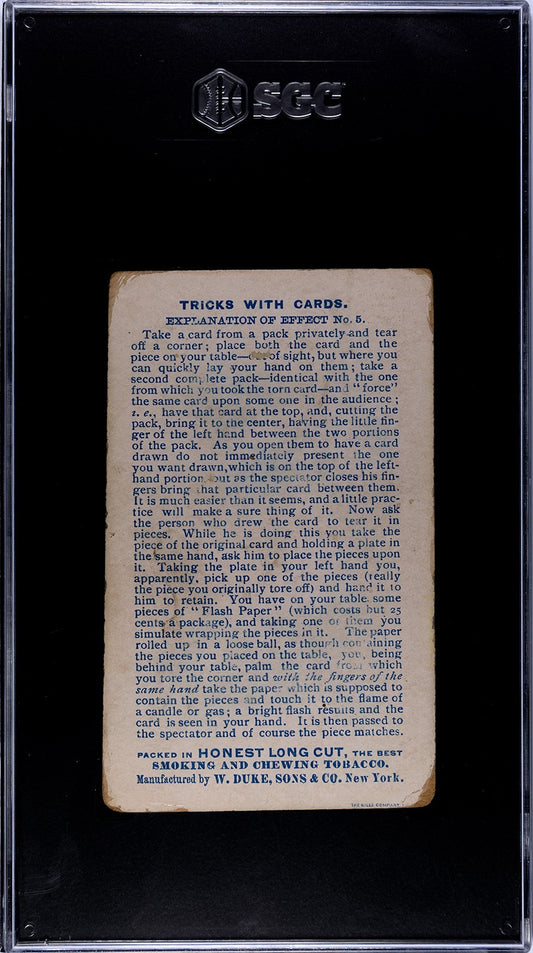 1887 W. Duke Sons & Co. N138 "Tricks with Cards" #14 (SGC 1 PR) Jumping Card0