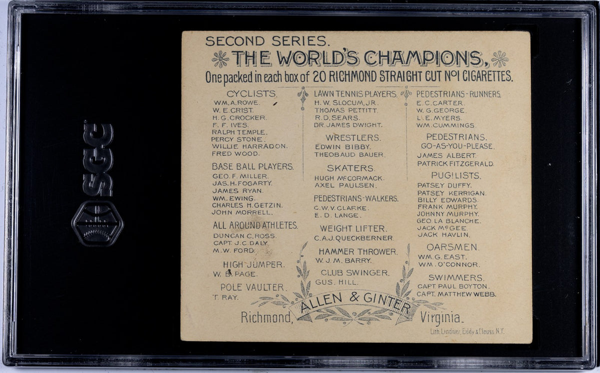 1889 N43 Allen & Ginter World Champions (SCG 5 EX) OARSMAN Wm. O'Connor1