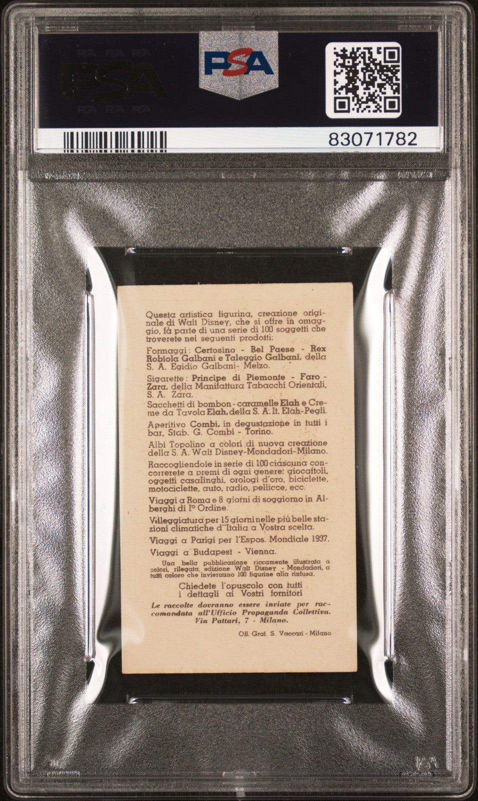 1936 Topolino Elah MICKEY MOUSE Card #96 (PSA 6 EX/MT) Highest Graded1