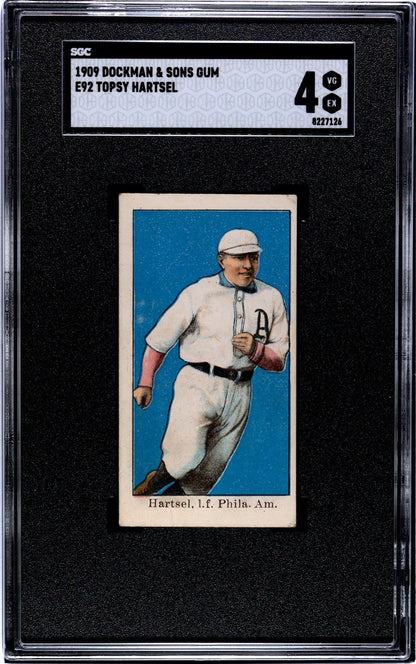 1909 E92 Dockman & Sons Topsy Hartsel (SGC 4 VG/EX) Philadelphia0