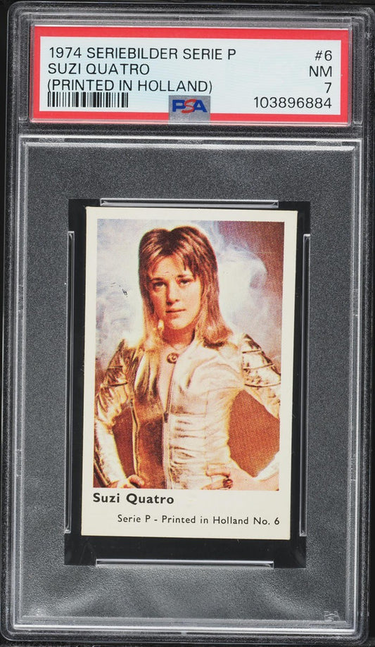 1974 Seriebilder Serie P PRINTED IN HOLLAND #6 (PSA 7 NM) Suzi Quatro0