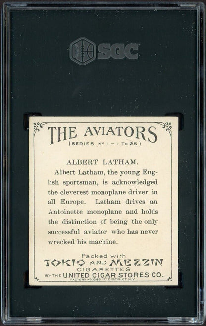 1911 Tokio and Mezzin Cigarettes T38 The Aviators (SGC 5 EX) Albert Latham