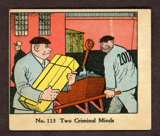 1937 Dick Tracy Caramels Card #113 Two Criminal Minds (Tough High Number)0