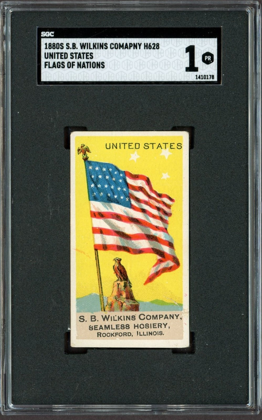 1880s S.B. Wilkins Company H628 Flags Of Nations (SGC 1 Pr) United States0