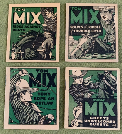 Collection (12) TOM MIX 1934 Gum Booklets ADVENTURE STORIES National Chicle EX+6