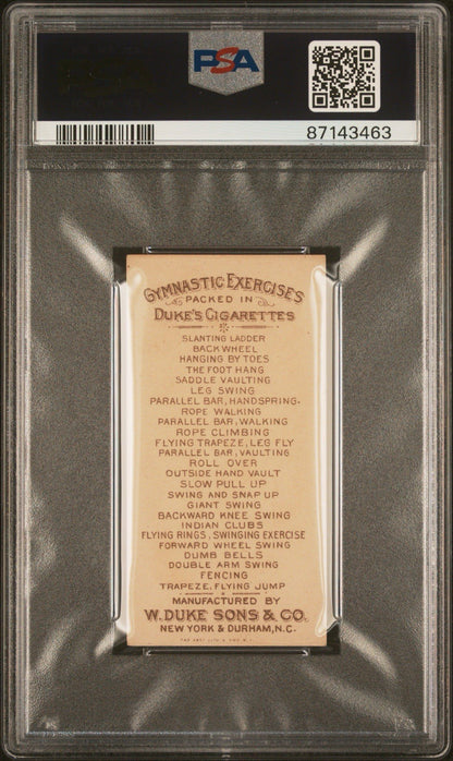 1887 Duke Sons & Co. N77 Gymnastic Exercises (PSA 6 EX/MT) Indian Clubs1