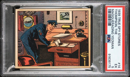 1939 R156 Gumakers "True Spy Stories" #14 (PSA 5 EX) Masquerading Yeoman0