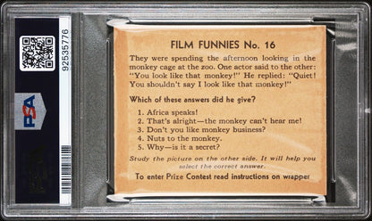 R48 1 Gum Inc. 1935 "Film Funnies" #16 (PSA 6 EX/MT) Edmund Lowe1