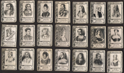 1900 Fototipias Serie 19 Queens and Princesses (Lot 21 diff.) Matchbox Cards0