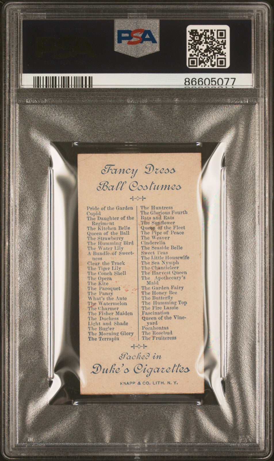 1889 N73 Duke's Cigarettes Fancy Dress Ball Costumes PSA 7 NM The Seaside Belle1
