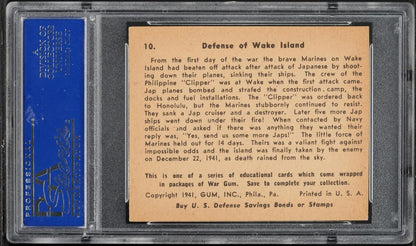 1941 Gum, Inc. R164 War Gum #10 "Defense of Wake Island" (PSA 8 NM/M)1