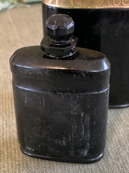 Vintage French Caron La Nuit de Noel TWO Perfume Bottles & Art Deco Tassel Boxes3