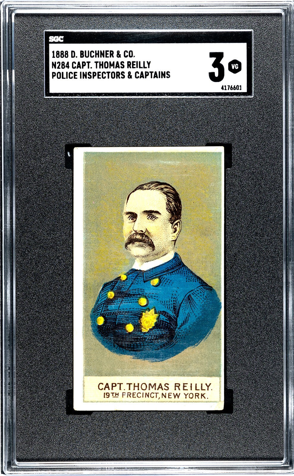 1888 Buchner N284 Police Inspectors Captains (SGC 3 VG) Capt. Thomas Reilly0