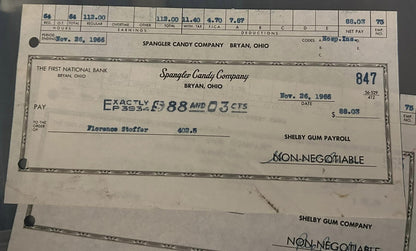 Shelby Gum Company 1924 Stock Certificate, Letterhead, Checks12